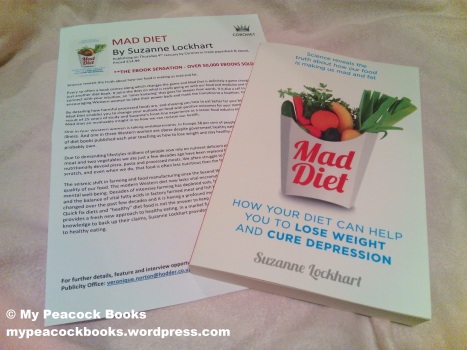 Book haul post from Bookbridgr showing the book Mad Diet plus press release